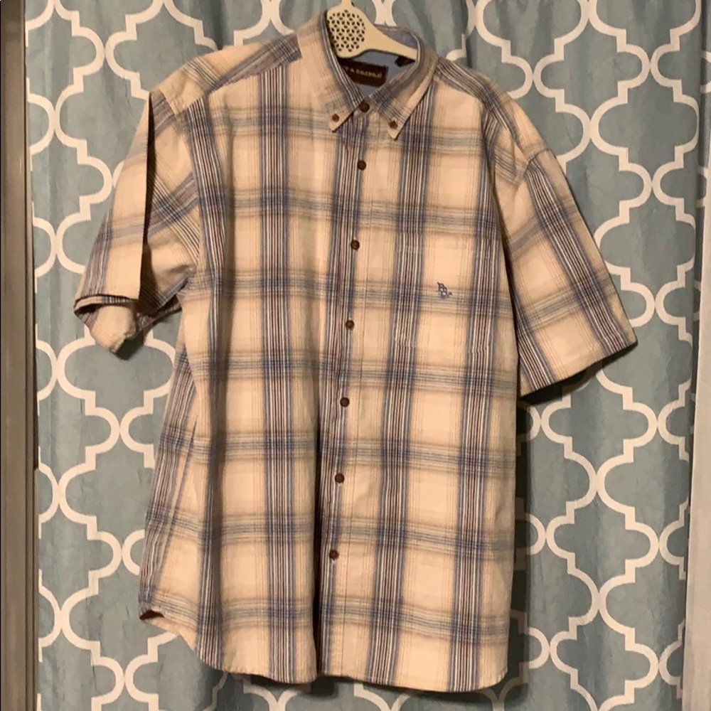 Bit & Bridle tan with stripes shirt